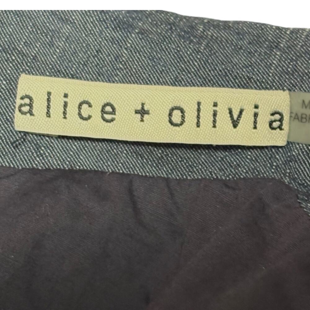 Alice & Olivia 3/4 Sleeve Romper - Size 8 - Blue Denim - Like New - Casual - Picture 7 of 16